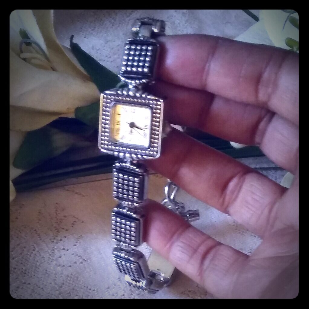 Vintage Geneva Beaded Links Bracelet Watch